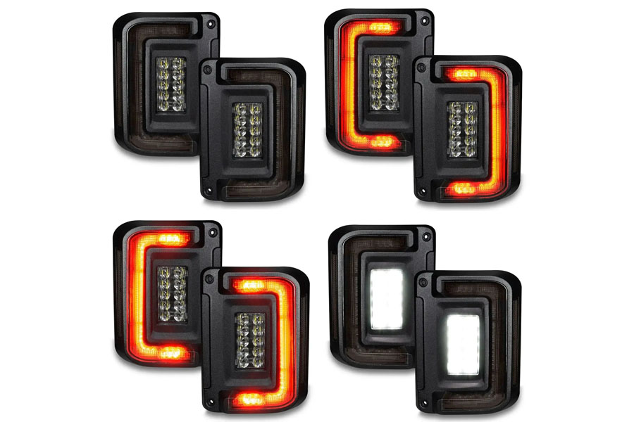 Oracle V2 Flush Mount LED Tail Lights - Tinted Lens - JK