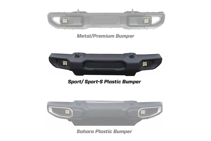 Baja Designs Squadron-R SAE Fog Pocket Kit - Amber  - JT/JL Sport