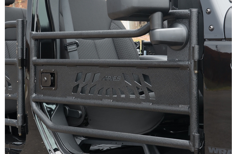Aries Aluminum Front Tubular Door, Black - JK
