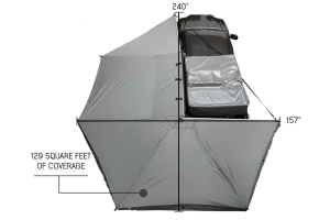 Overland Vehicle Systems Nomadic 270-Degree Awning w/ Wall 1, 2, 3 and Mounting Brackets - Driver Side