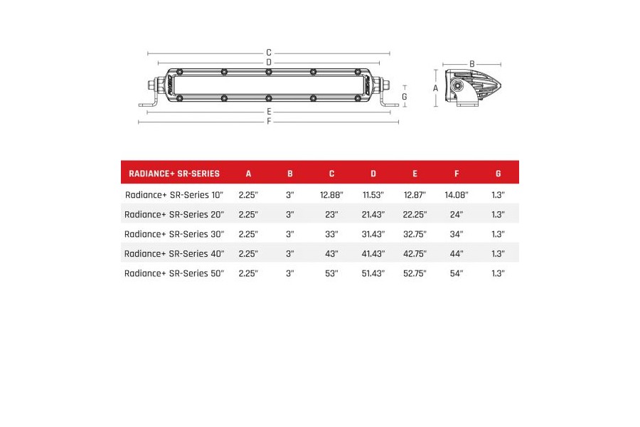 Rigid Industries Radiance Plus SR-Series 8 Option Backlight 30in