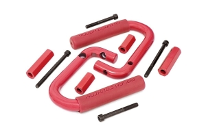 Rough Country Front Steel Grab Handles - Red - JK  