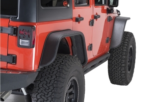 Fishbone Offroad Front and Rear Aluminum Tube Fenders - Black  - JK 