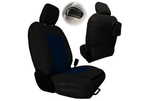 Bartact Tactical Series Front Seat Covers, SRS Air Bag and Non-Compliant - Black/Navy  - JL 2Dr