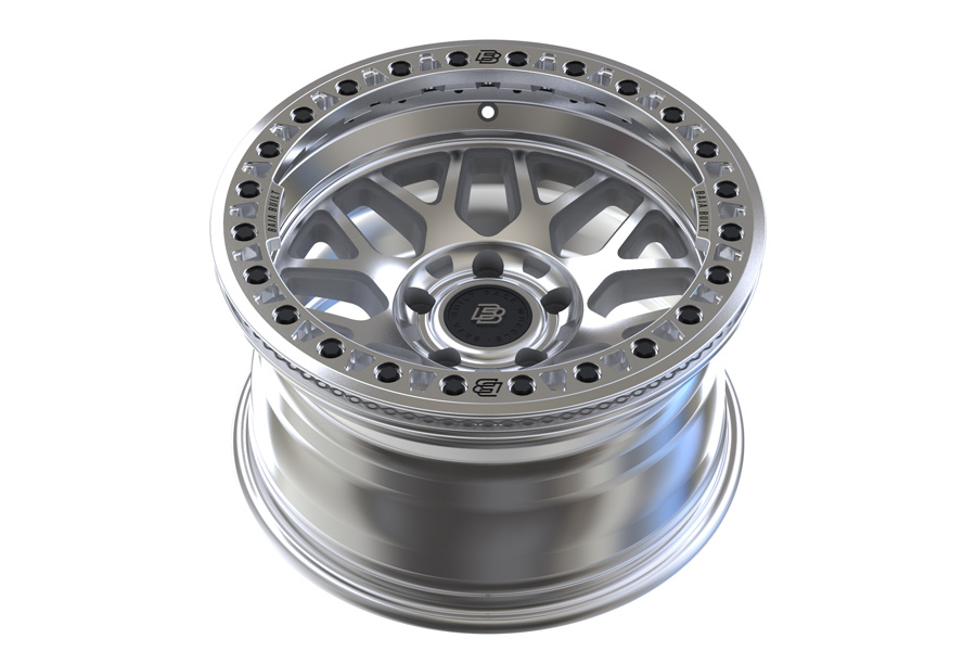 Baja Built Lite Brite Outlaw Cast Beadlock Wheel, 17x9 5x5 -38mm - Machined - JT/JL/JK