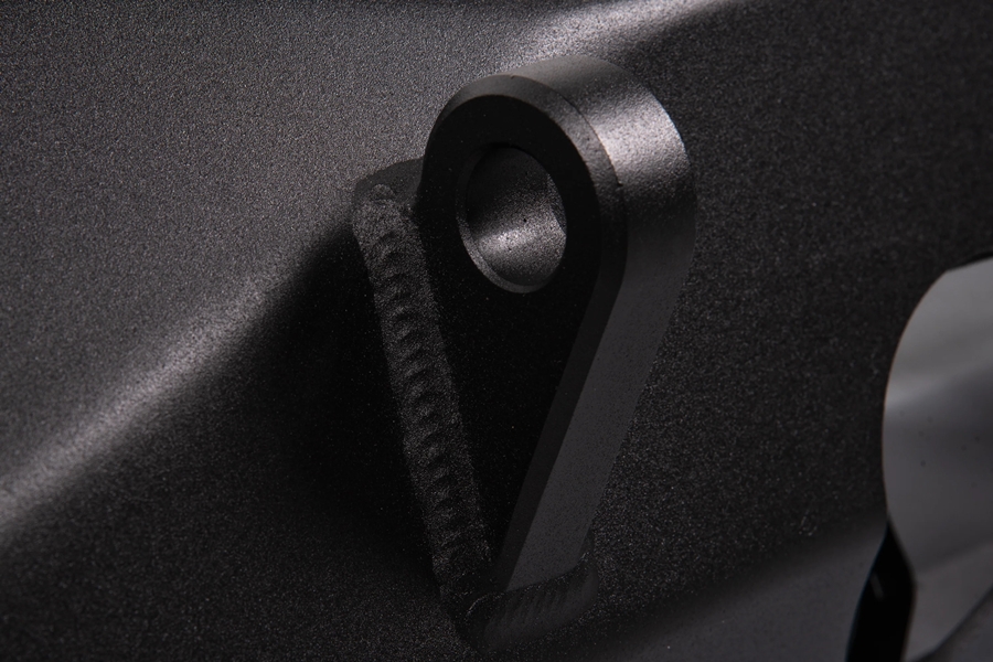Crawltek Pyro Front Mid-Width Bumper, Steel - Black - JT/JL