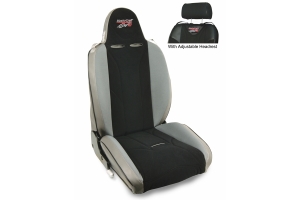 MasterCraft Baja RS DirtSport Reclining Seat w/Adj. Headrest & BRS Stitching - Smoke/Black/Gray