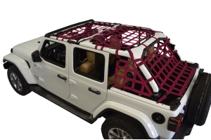 Dirty Dog 4x4 5pc Cargo Side Netting Kit, Maroon - JL 4Dr