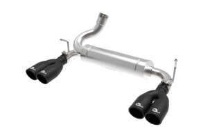 aFe Power Rebel Series 2.5in Axle-Back Exhaust System - Black - JK 3.6L/3.8L