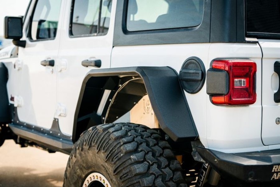 Road Armor Stealth Wide Rear Fender Flares - Texture Black - JL 