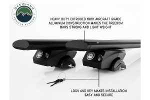 Overland Vehicle Systems Freedom Cross Bar System - Side Rail Mount w/70in Crossbars