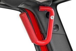 Rough Country Front Steel Grab Handles - Red - JK  