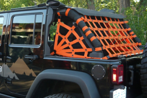 Dirty Dog 4x4 Spider Netting Rear Orange - JK 4dr