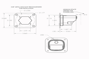 Baja Designs S1, Pair, Wide Cornering LED, Flush Mount, Backup Kit