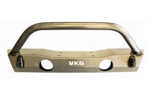 VKS Fab The Warden Front Bumper w/ Hoop, No Light Mounts - Bare - JK