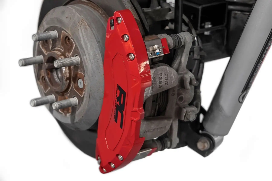 Rough Country Front and Rear Caliper Covers - Red - JT