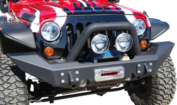 MBRP Front Full Width Winch Bumper Line-X Coated - JK