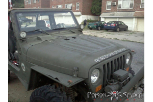 Poison Spyder Hood Louver Black - LJ/TJ