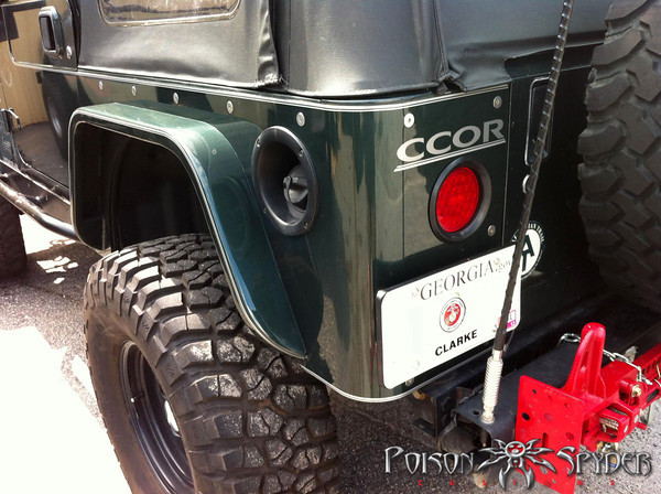 Poison Spyder DeFender 3in Weld-On Rear Fender Flares Steel Bare - CJ