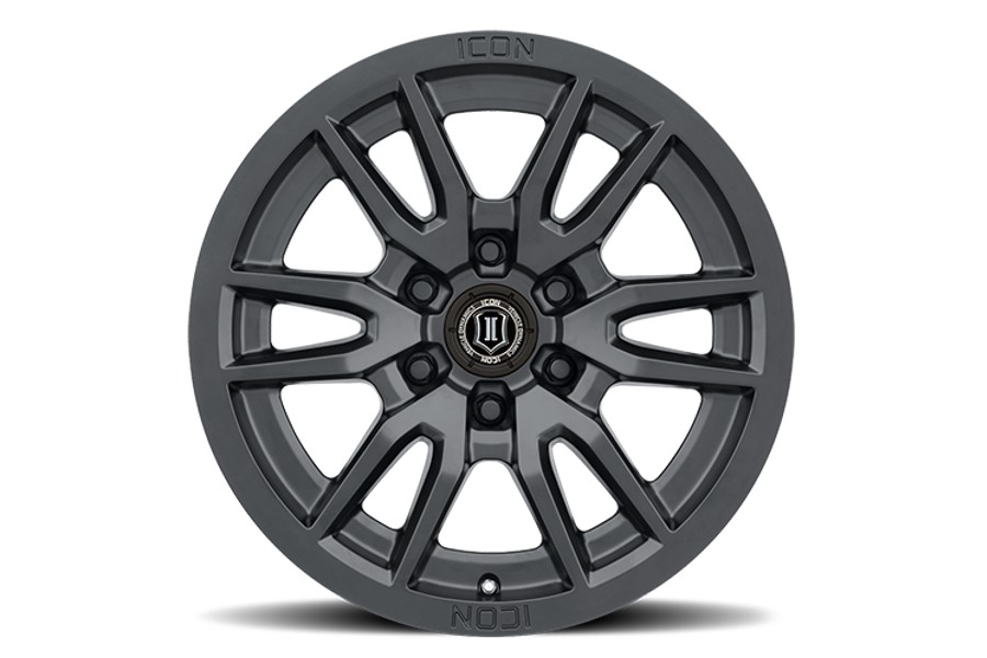 Icon Vehicle Dynamics Vector 6, 17x8.5 6x5.5, Satin Black - Bronco 2021+