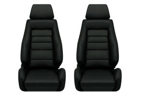 Corbeau GTS II Black Leather Seat Pair