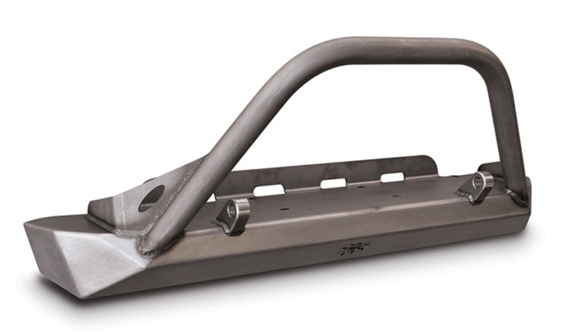 Poison Spyder RockBrawler Front Bumper w/Brawler Bar and Shackle Tabs Bare - LJ/TJ