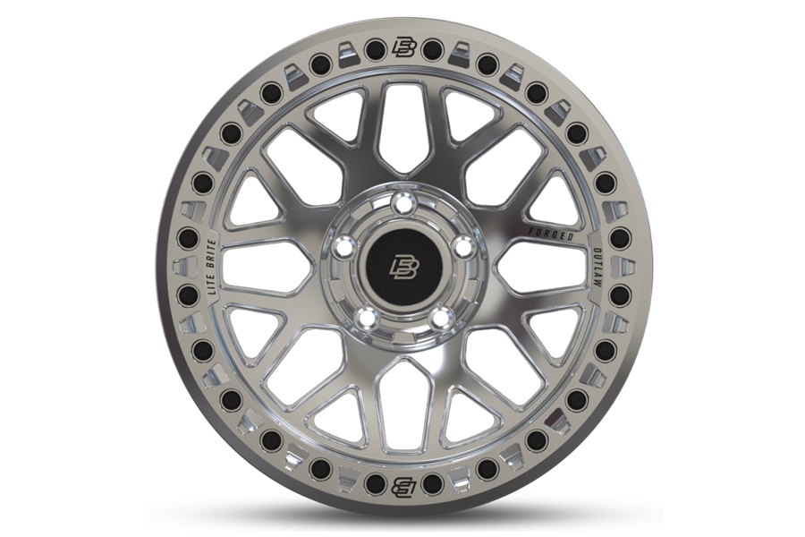 Baja Built Lite Brite Outlaw Forged Beadlock Wheel, 17x9 5x5 -38mm - Machined - JL/JT/JK