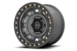 KMC Wheels KM236 Tank Series Beadlock Wheel, 17x9 5x5 - Anthracite - JT/JL/JK
