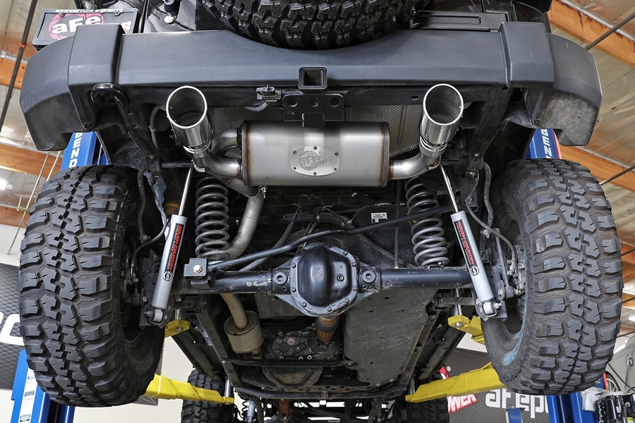 AFE Power Rebel Series Axle-Back Exhaust System - Polished - JK