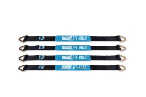 Borne Off Road Vehicle Ratchet Tie Down Kit 4 Pack, Black