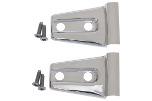 Kentrol Hood Hinge Overlays, Pair - Polished Silver  - JK