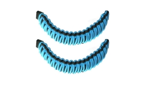 Bartact Paracord Headrest Grab Handles Black/Cosmos Blue Pair