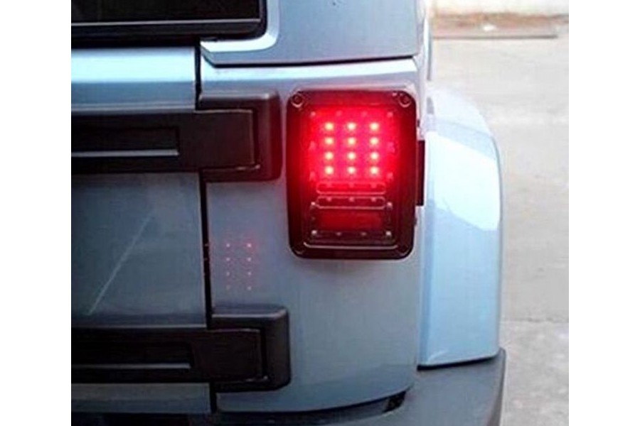 Quake LED 6in x 8in 25w Tail Lights Smoked Lens - JK