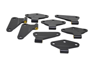 Kentrol 8-Pieces Body Door Hinge Set - Black  - JK 4Dr