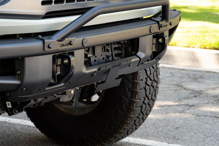 DV8 Offroad Factory Front Bumper License Relocation Bracket - Center - Bronco 2021+