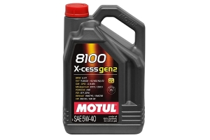 Motul 8100 X-Cess Gen2 5W-40 Motor Oil 5-Liter Bottle 