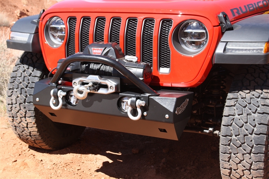 Rock Hard 4x4 Aluminum Patriot Series Grille-Width Stubby Front Bumper  - JT/JL