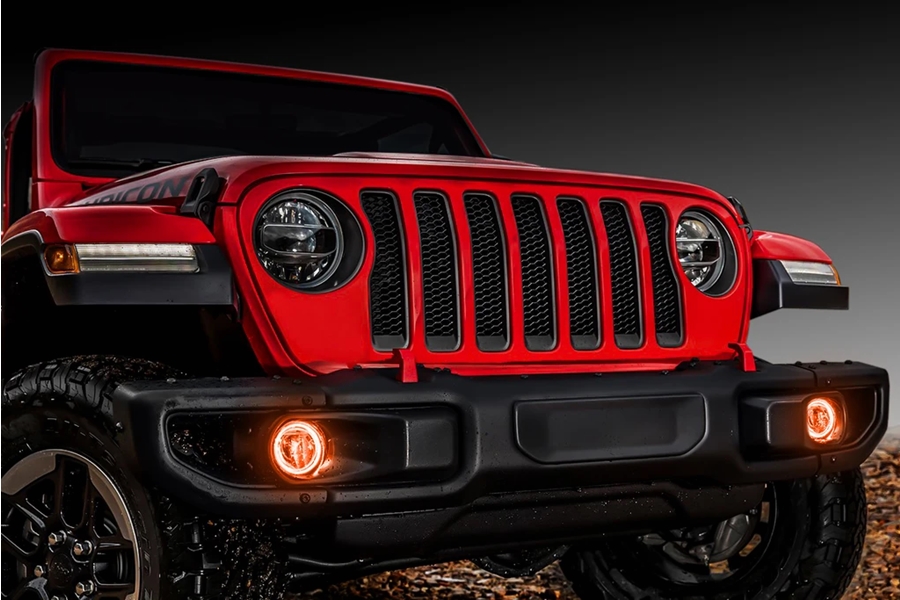 Oracle LED Surface-Mount Fog Light Halo Kit - Amber - JT/JL and JK w/ Factory LEDs