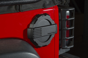 Rugged Ridge Elite Fuel Door, Non-Lock, Black - JK