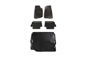 Rugged Ridge All Terrain Floor Liner Set w/ Full Cargo, Black  - JL 2Dr