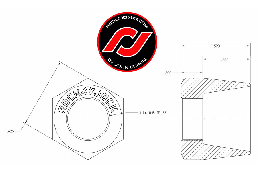 RockJock RockNut Kit 1in RH Thread