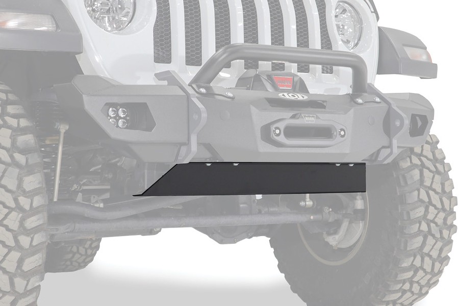 LOD Black Ops Front Bumper Skid Plate - Black Powder Coated - JL/JT
