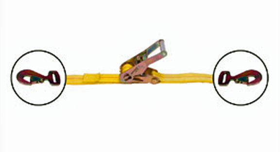 Mac's Ratchet Strap w/ Flat Snap Hooks 2in x 8ft