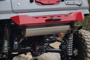 Nemesis Industries Crawler Stubby Rear Bumper w/Shackle Mounts - Aluminum, Bare - JL