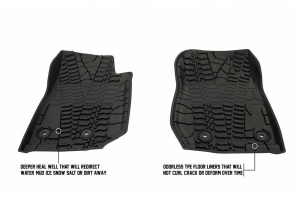 King 4WD Premium Four-Season Floor Liners, Front & Rear - JK 4Dr 2014+