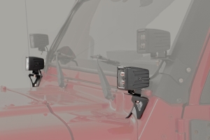 Rough Country Lower Windshield LED Pod Light Mounts  - TJ/LJ