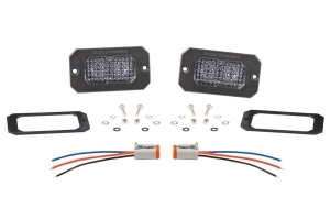 Diode Dynamics SS2 Sport Flush Mount LED Pods - White/Blue Flood 