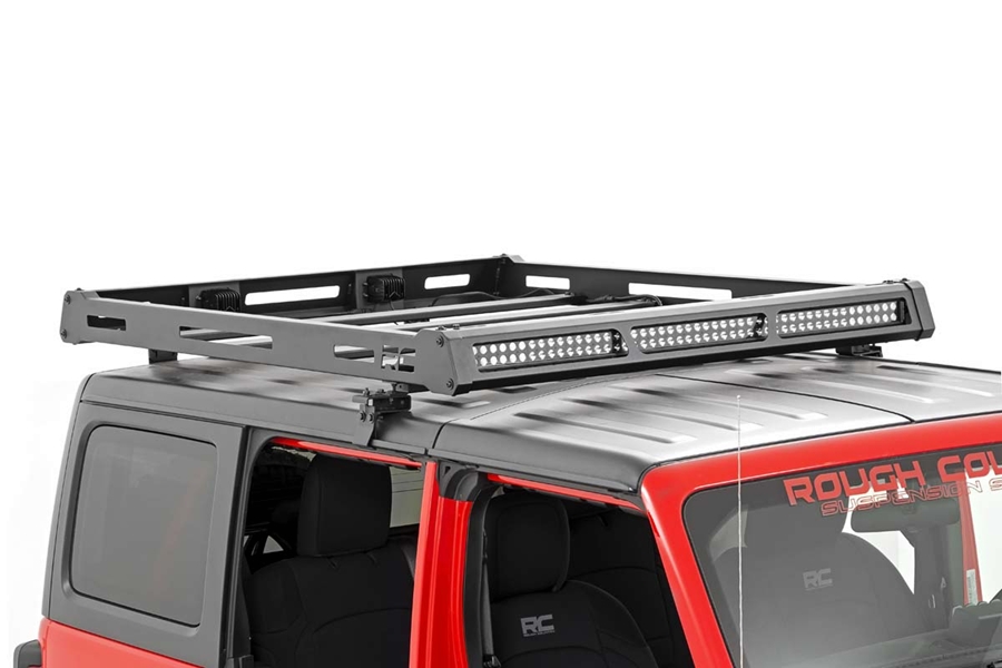Rough Country Roof Rack System w/ Black-Series LED Lights - JL