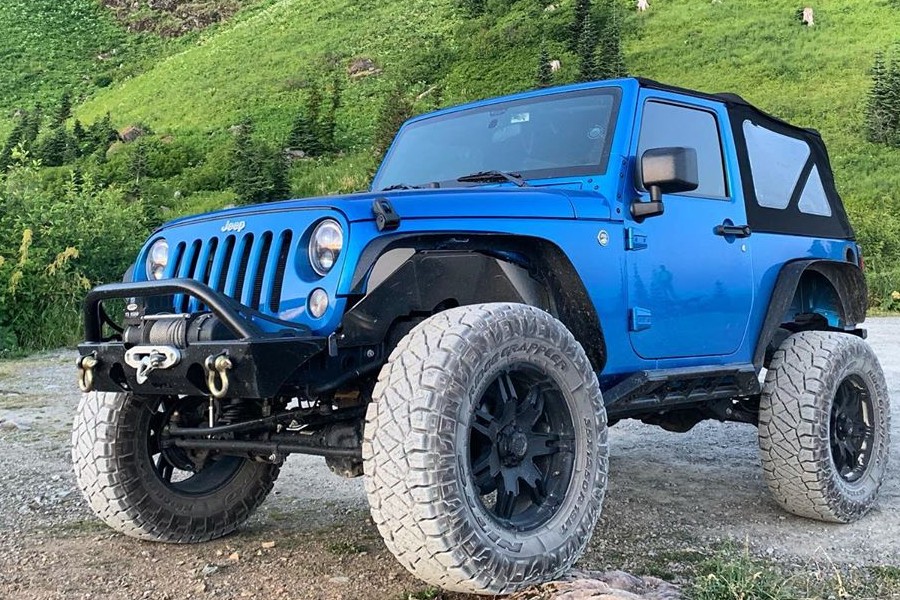 VKS Fab Enforcer Front Bumper with Winch Hoop and Fog Light Mounts - JK