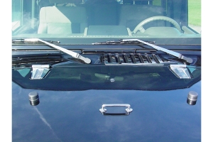 Kentrol Windshield Tie Down Kit - Polished Silver  - JK/TJ